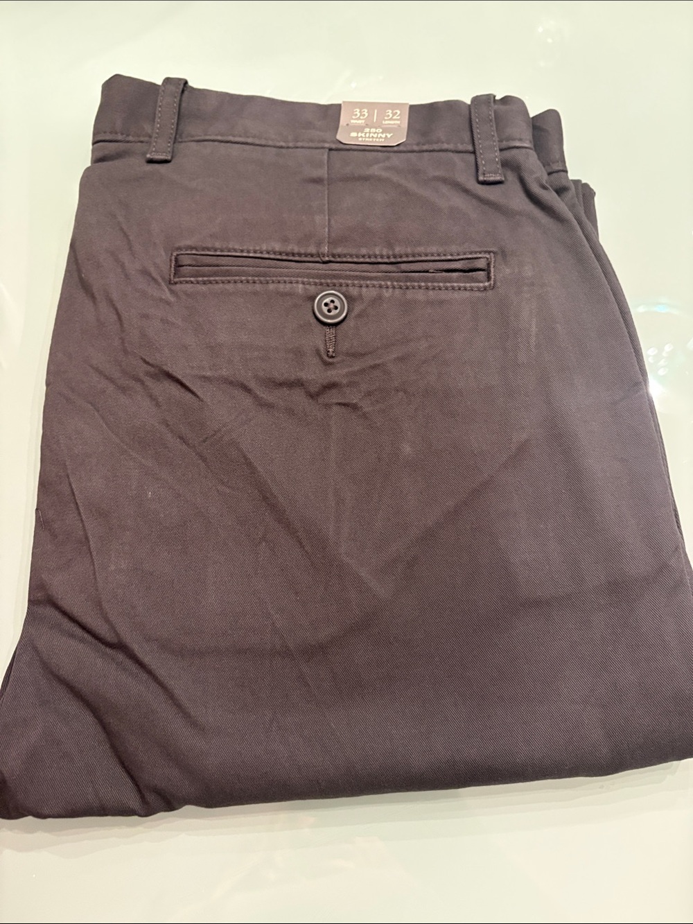 Men's gray Classic Chino Pants - Size 33x32